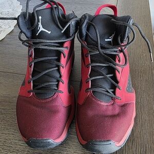 Air Jordan Red and Black Sneakers